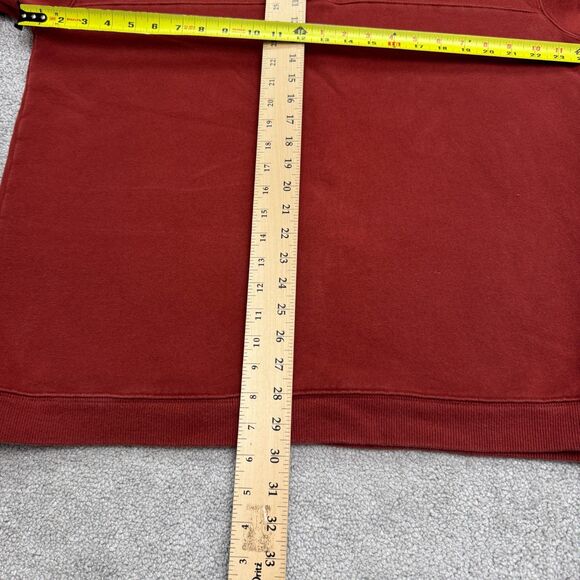 Columbia 1/4 Zip Pullover Sweatshirt Mens Large Rust Brown Cotton Outdoor Hike - Picture 13 of 15